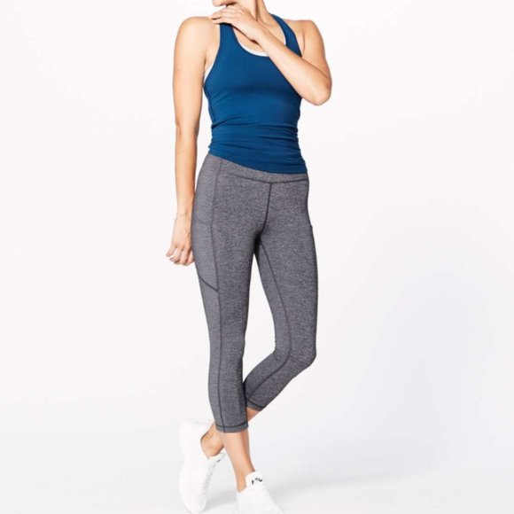 lululemon athletica Pants - Lululemon Speed Up Crop 21" Heathered Black 12